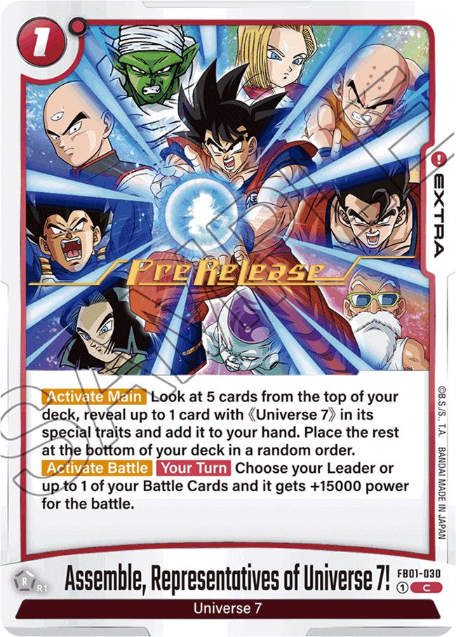 Assemble, Representatives of Universe 7! [Awakened Pulse Pre-Release Cards] | Total Play