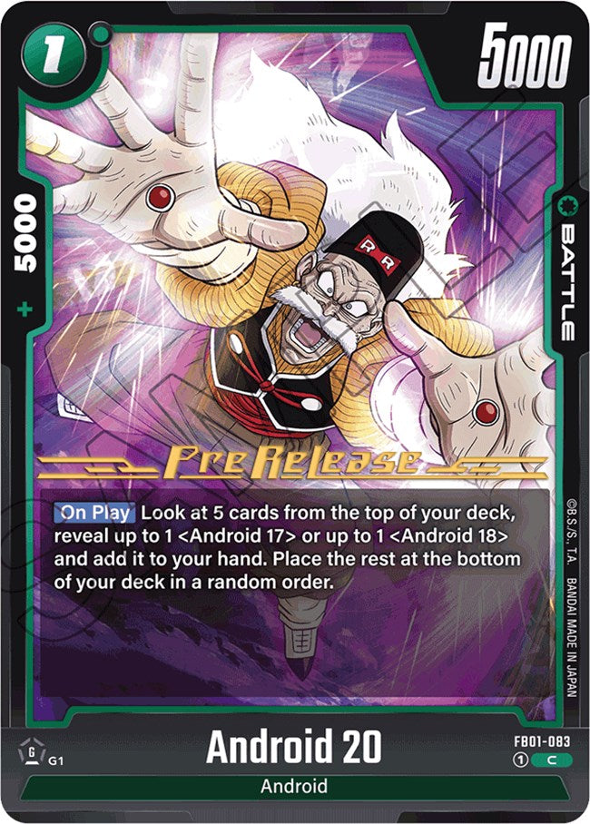 Android 20 (FB01-083) [Awakened Pulse Pre-Release Cards] | Total Play