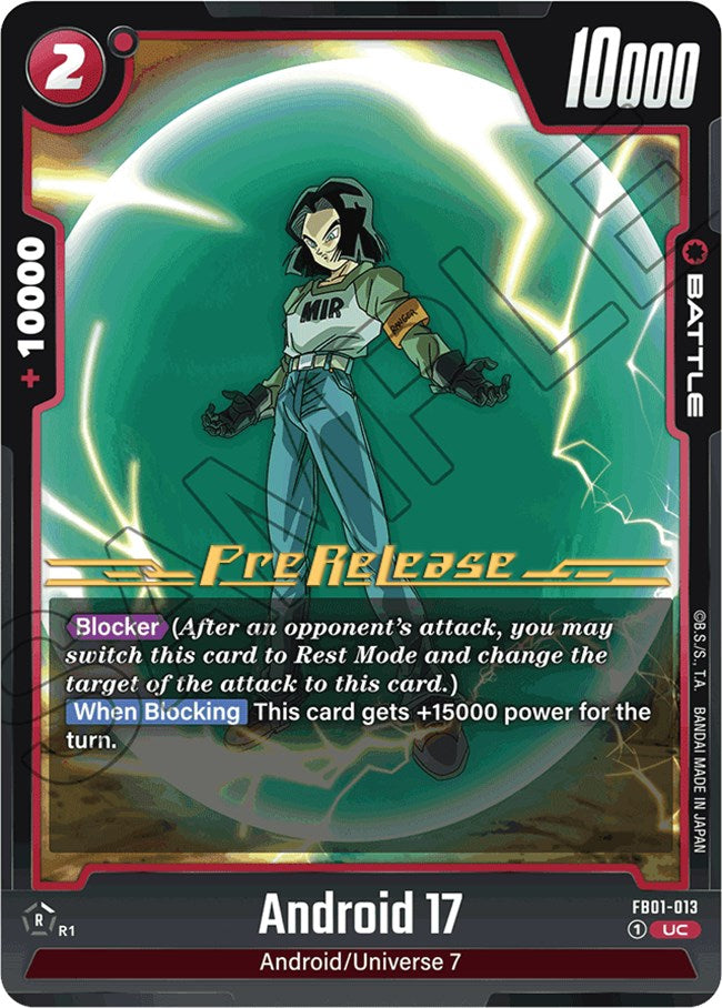 Android 17 (FB01-013) [Awakened Pulse Pre-Release Cards] | Total Play