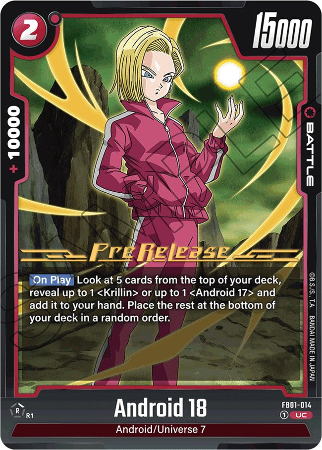 Android 18 (FB01-014) [Awakened Pulse Pre-Release Cards] | Total Play