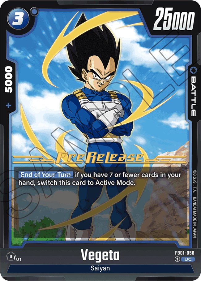 Vegeta (FB01-058) [Awakened Pulse Pre-Release Cards] | Total Play