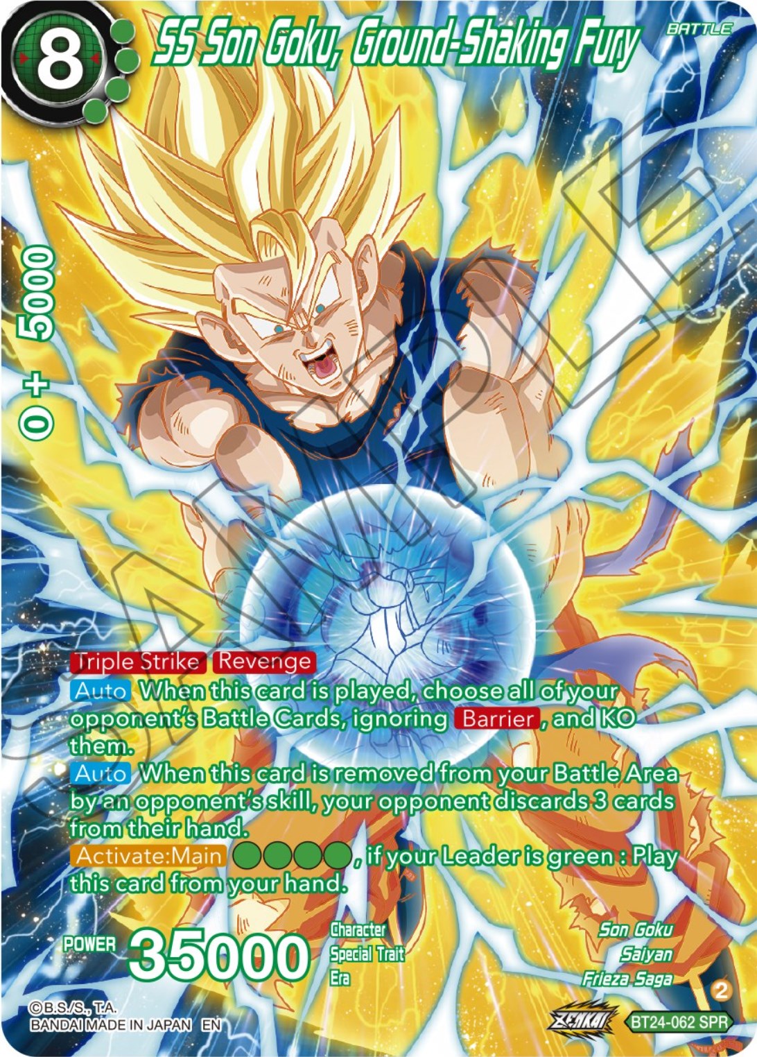 SS Son Goku, Ground-Shaking Fury (SPR) (BT24-062) [Beyond Generations] | Total Play