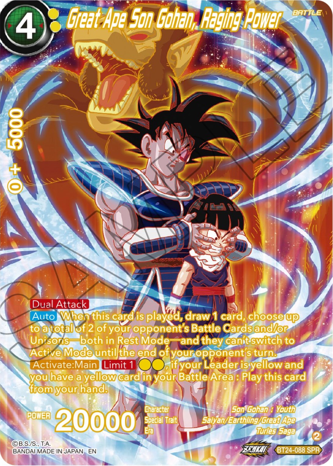 Great Ape Son Gohan, Raging Power (SPR) (BT24-088) [Beyond Generations] | Total Play