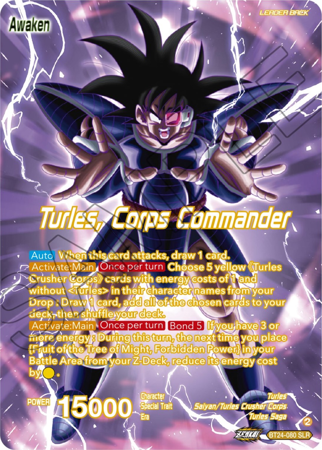 Turles // Turles, Corps Commander (SLR) (BT24-080) [Beyond Generations] | Total Play