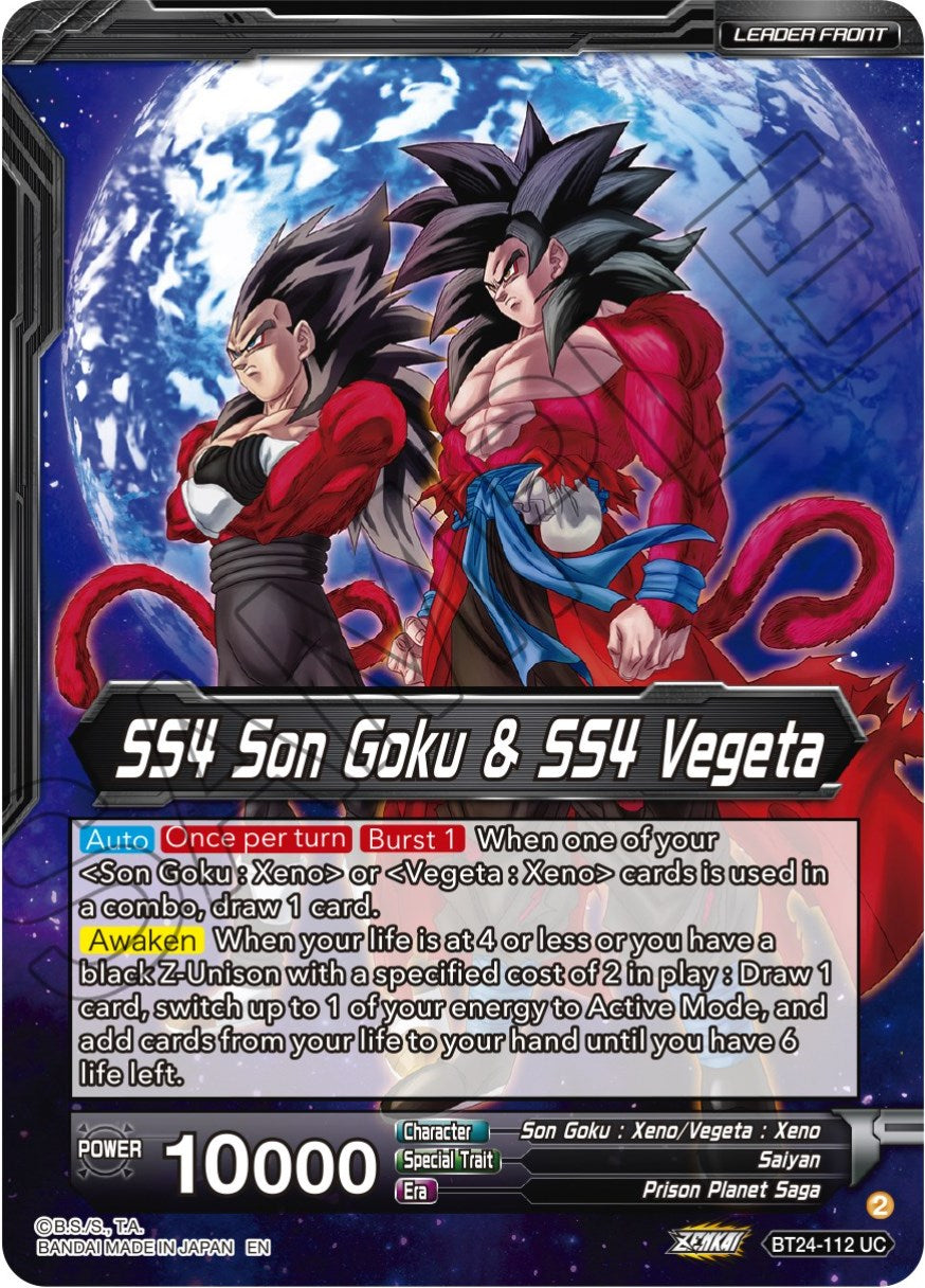 SS4 Son Goku & SS4 Vegeta // SS4 Vegito, Sparking Potara Warrior (SLR) (BT24-112) [Beyond Generations] | Total Play