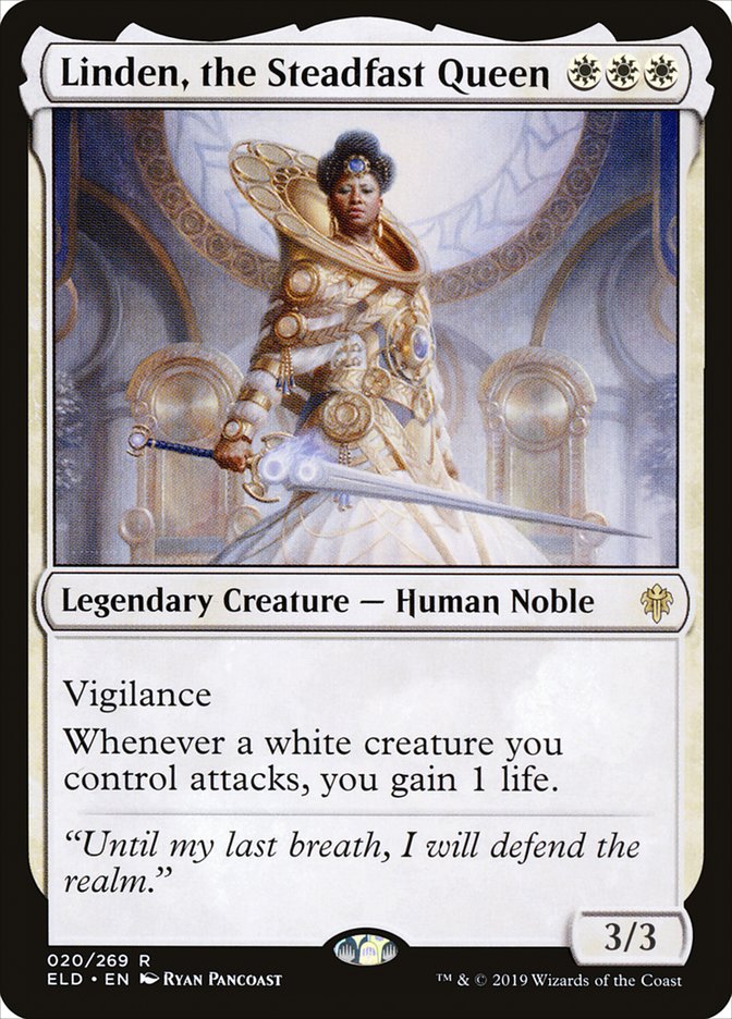 Linden, the Steadfast Queen [Throne of Eldraine] | Total Play