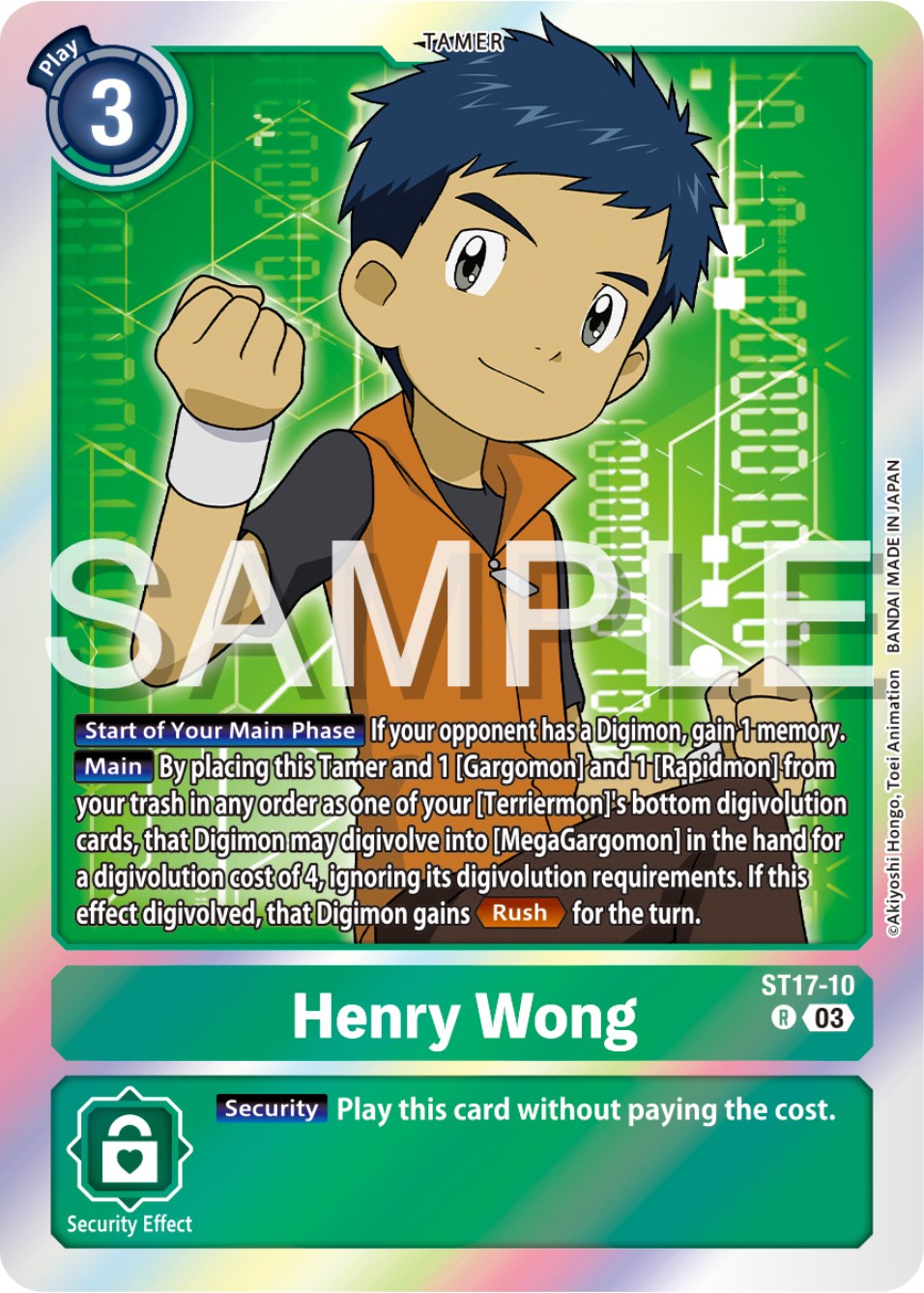 Henry Wong [ST17-10] [Starter Deck: Double Typhoon Advanced Deck Set] | Total Play