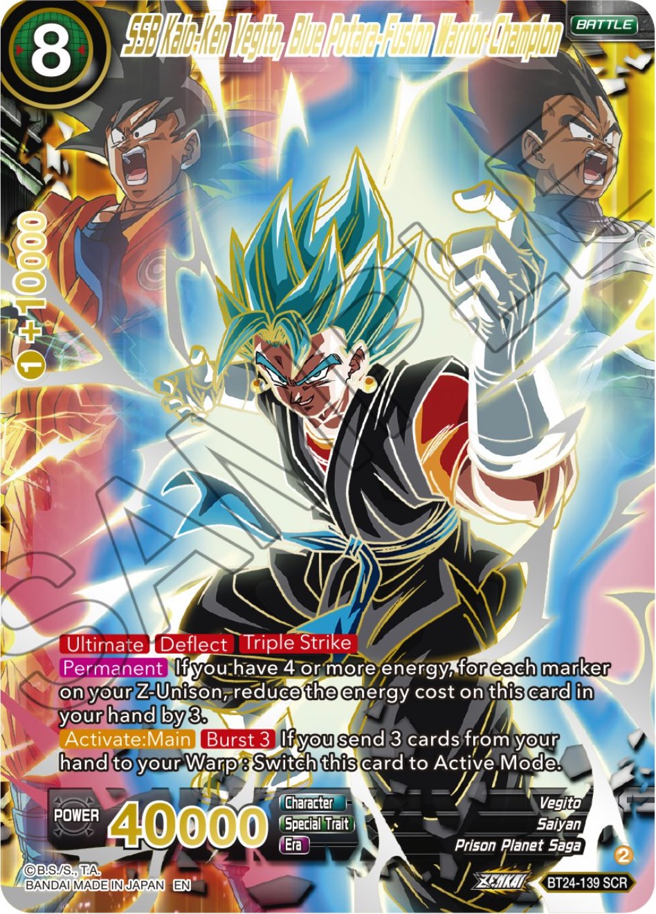 SSB Kaio-Ken Vegito, Blue Potara-Fusion Warrior Champion (Collector Booster) (BT24-139) [Beyond Generations] | Total Play