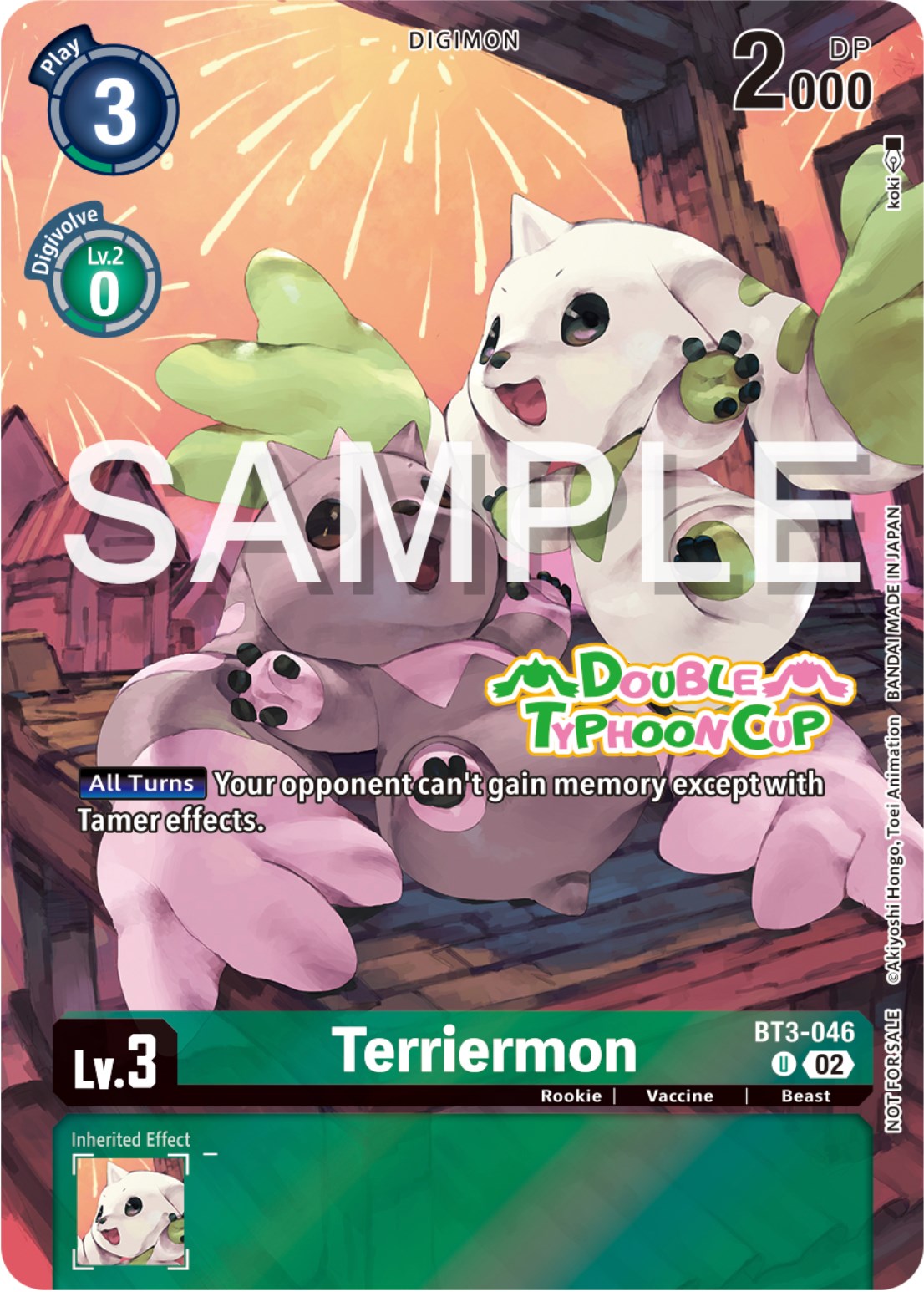 Terriermon [BT3-046] (Double Typhoon Cup) [Release Special Booster Promos] | Total Play