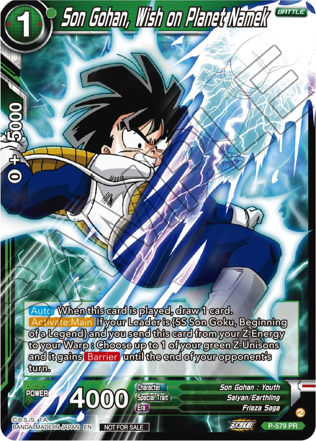 Son Gohan, Wish on Planet Namek (Zenkai Series Tournament Pack Vol.7) (P-579) [Tournament Promotion Cards] | Total Play