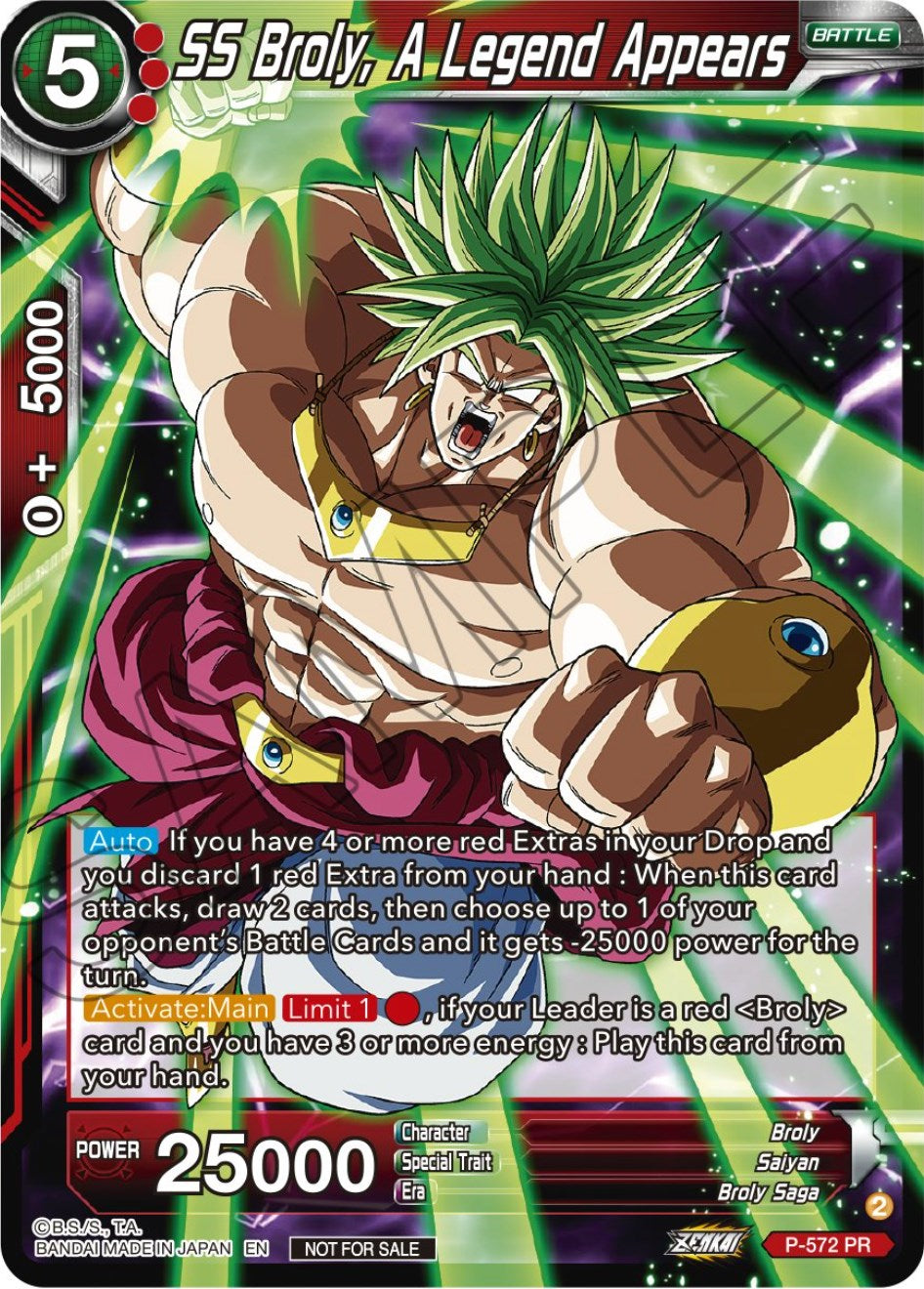 SS Broly, A Legend Appears (Zenkai Series Tournament Pack Vol.7) (P-572) [Tournament Promotion Cards] | Total Play