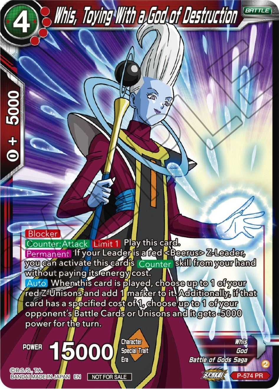 Whis, Toying With a God of Destruction (Zenkai Series Tournament Pack Vol.7) (P-574) [Tournament Promotion Cards] | Total Play