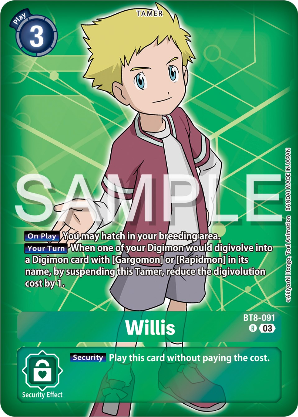 Willis [BT8-091] (Reprint) [Starter Deck: Double Typhoon Advanced Deck Set] | Total Play