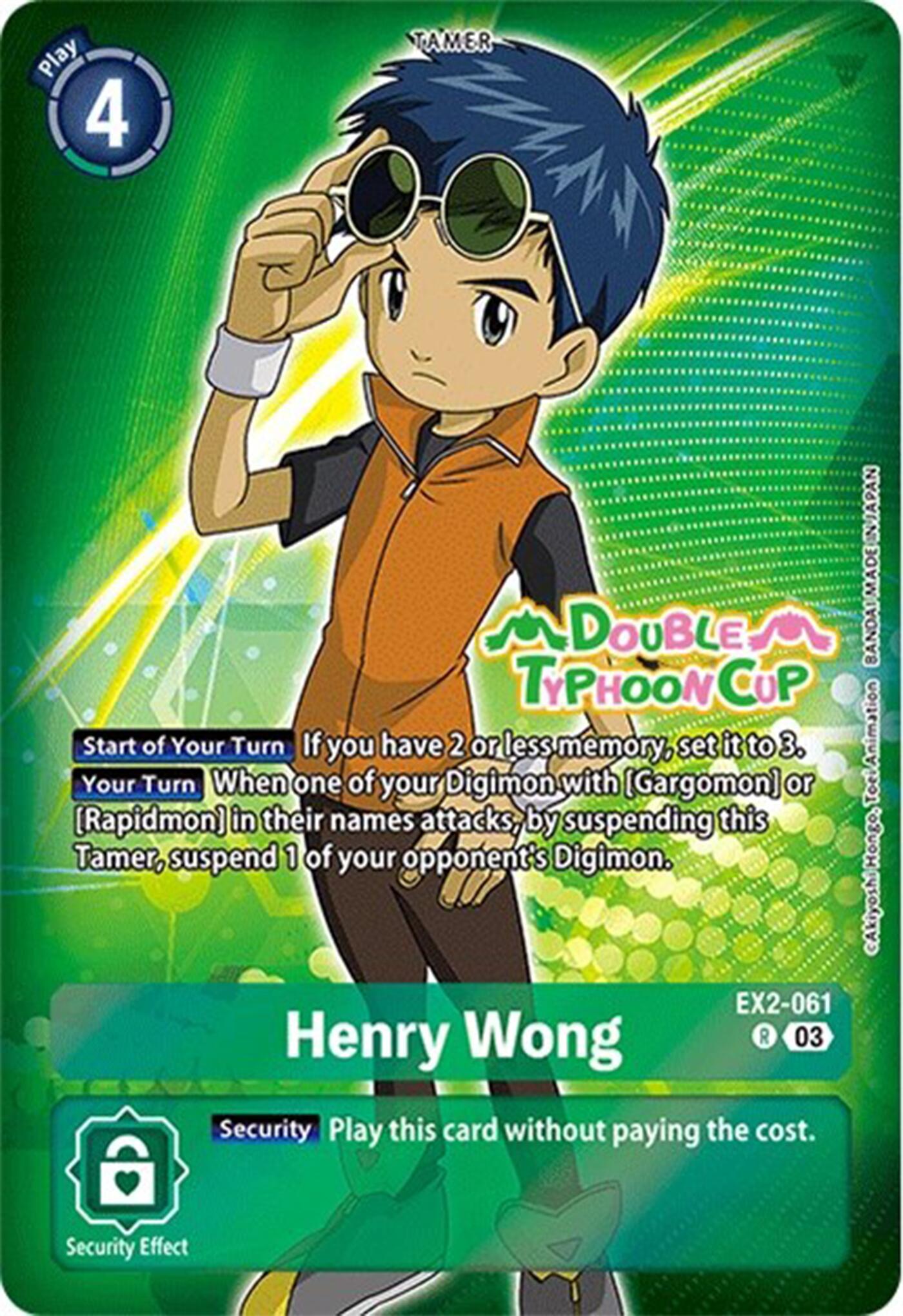 Henry Wong [EX2-061] (Reprint) [Starter Deck: Double Typhoon Advanced Deck Set Pre-Release Cards] | Total Play