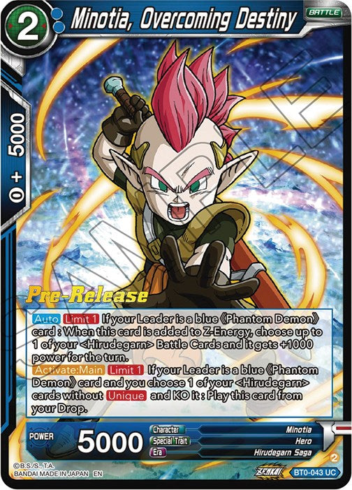 Minotia, Overcoming Destiny (BT24-043) [Beyond Generations Prerelease Promos] | Total Play