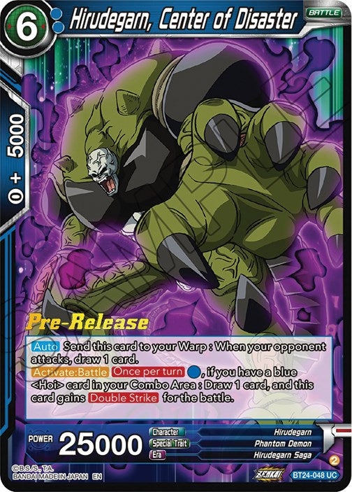 Hirudegarn, Center of Disaster (BT24-048) [Beyond Generations Prerelease Promos] | Total Play