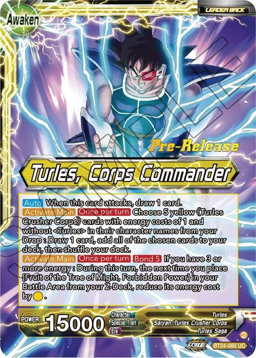 Turles // Turles, Corps Commander (BT24-080) [Beyond Generations Prerelease Promos] | Total Play