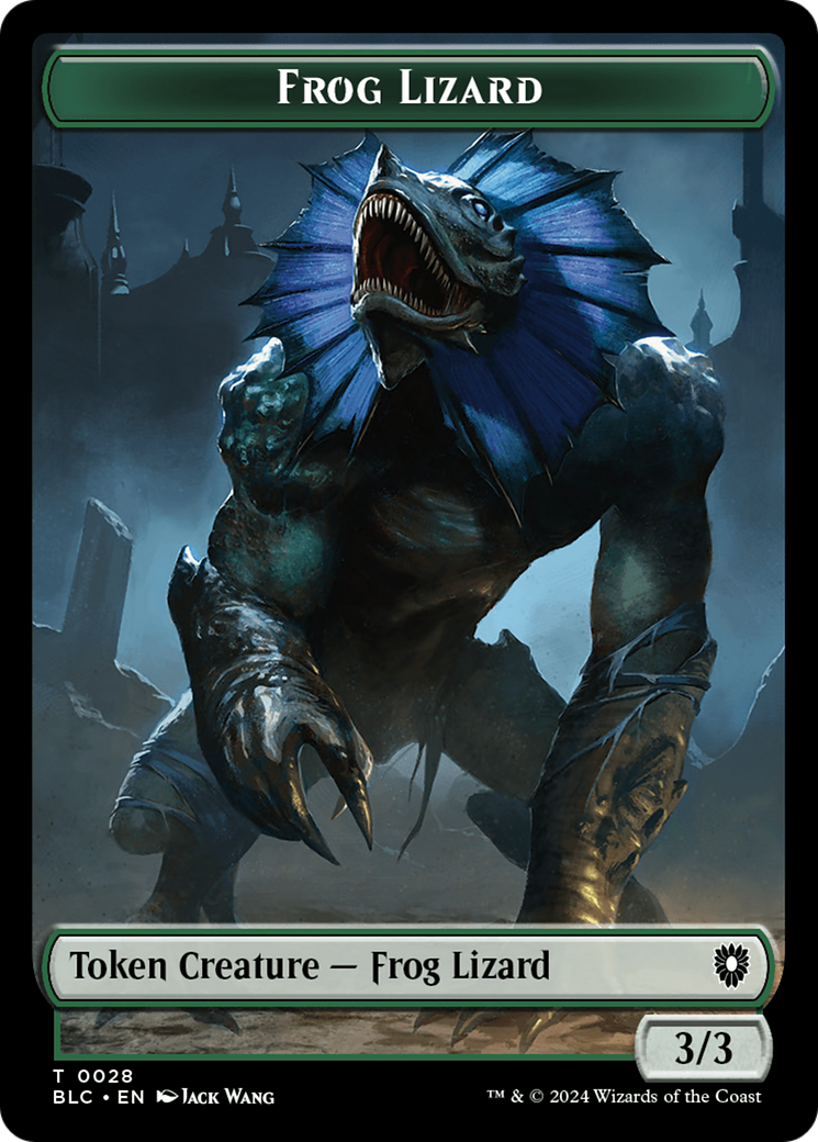 Storm Crow // Frog Lizard Double-Sided Token [Bloomburrow Commander Tokens] | Total Play