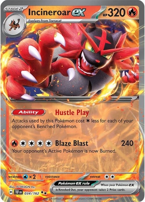 Incineroar ex (034/162) [Scarlet & Violet: Temporal Forces] | Total Play