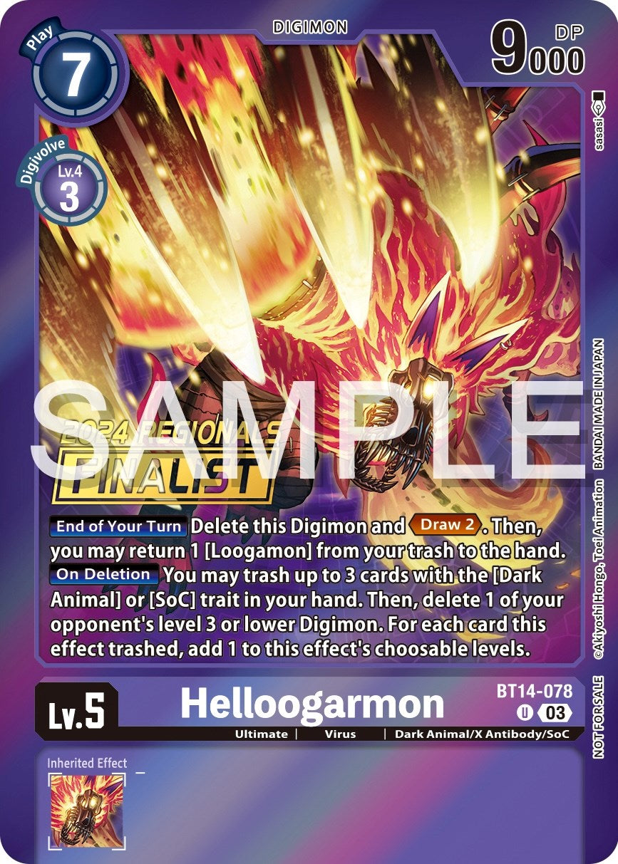 Helloogarmon [BT14-078] (2024 Regionals Finalist) [Blast Ace Promos] | Total Play