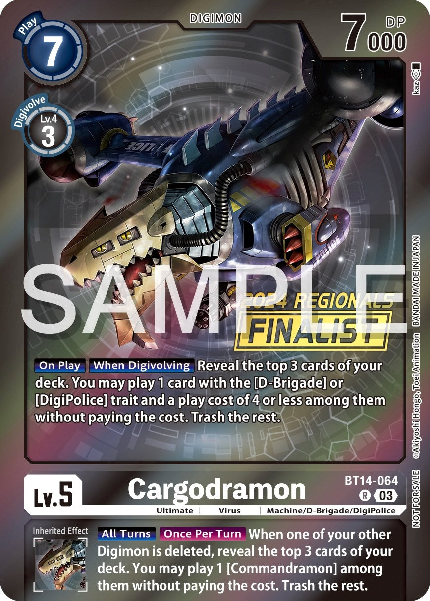 Cargodramon [BT14-064] (2024 Regionals Finalist) [Blast Ace Promos] | Total Play