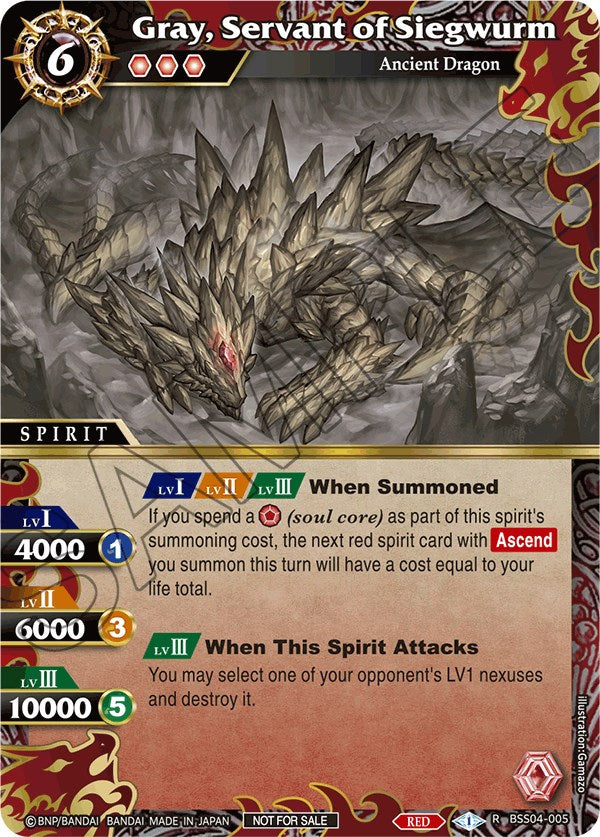 Gray, Servant of Siegwurm (Event Pack 2024 Vol. 1) (BSS04-005) [Launch & Event Promos] | Total Play