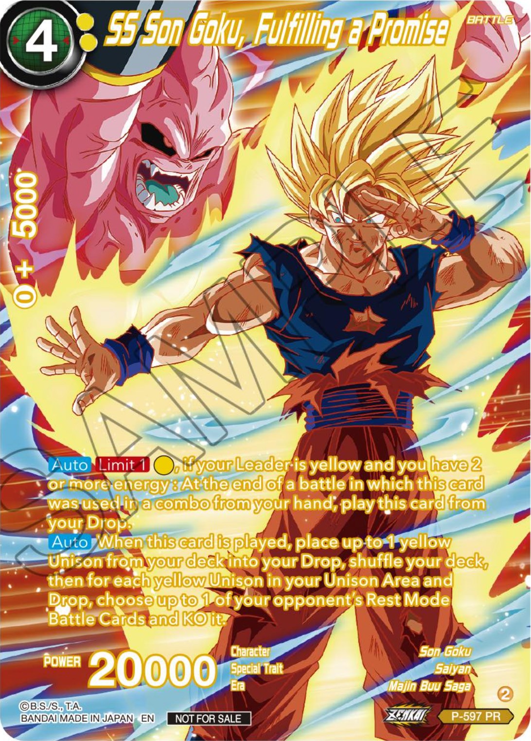 SS Son Goku, Fulfilling a Promise (Alternate Art) (Deluxe Pack 2024 Vol.1) (P-597) [Promotion Cards] | Total Play