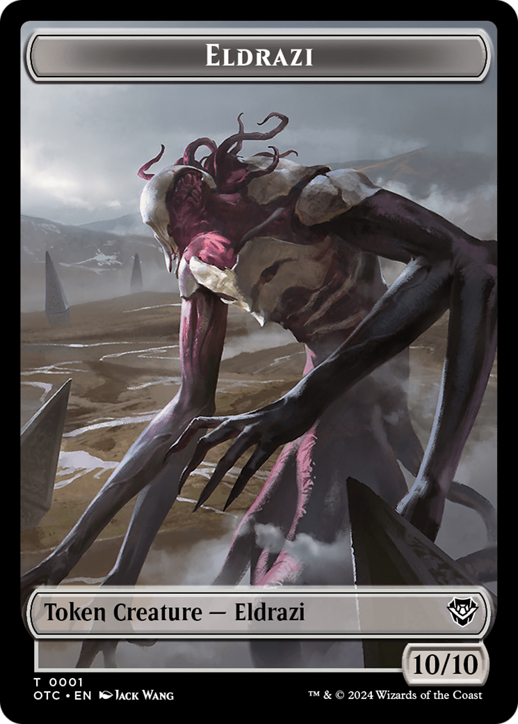 Eldrazi // Clue Double-Sided Token [Outlaws of Thunder Junction Commander Tokens] | Total Play