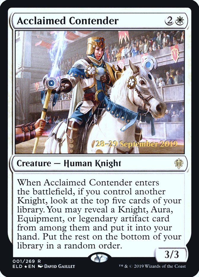 Acclaimed Contender [Throne of Eldraine Prerelease Promos] | Total Play