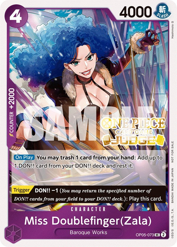 Miss Doublefinger(Zala) (Judge Pack Vol. 3) [One Piece Promotion Cards] | Total Play