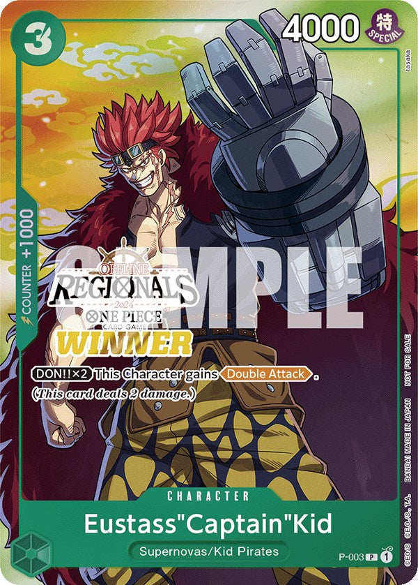 Eustass"Captain"Kid (Offline Regional 2024 Vol. 2) [Winner] [One Piece Promotion Cards] | Total Play