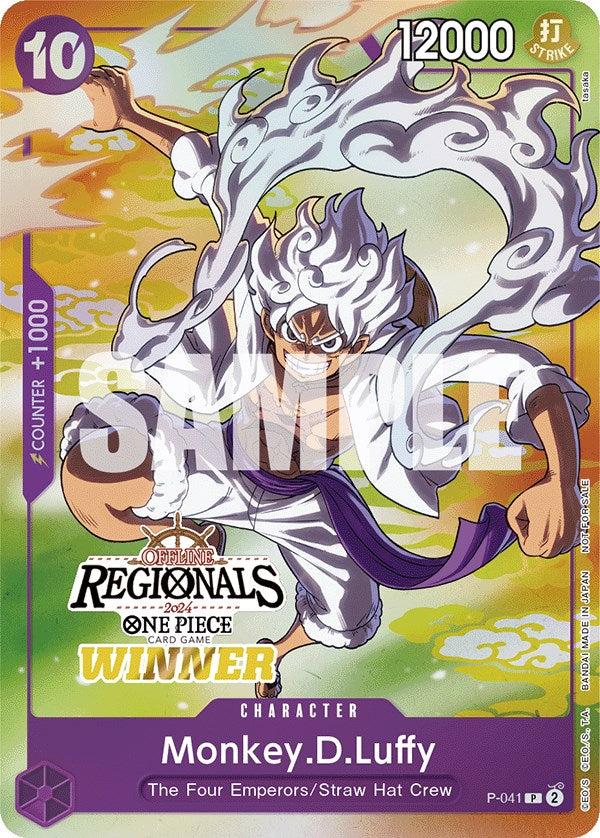 Monkey.D.Luffy (Offline Regional 2024 Vol. 2) [Winner] [One Piece Promotion Cards] | Total Play