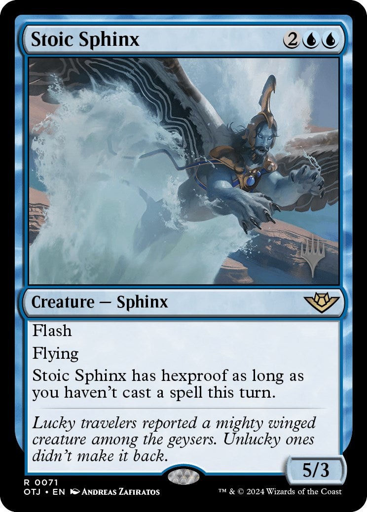 Stoic Sphinx (Promo Pack) [Outlaws of Thunder Junction Promos] | Total Play