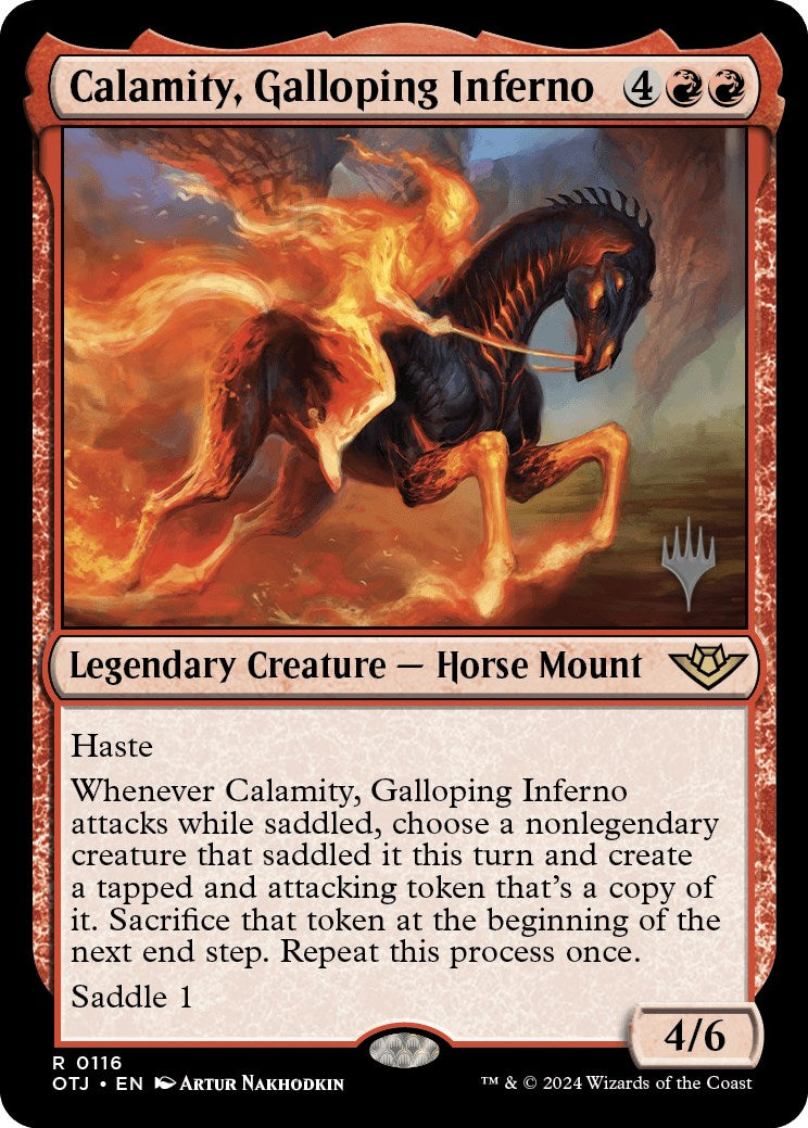 Calamity, Galloping Inferno (Promo Pack) [Outlaws of Thunder Junction Promos] | Total Play