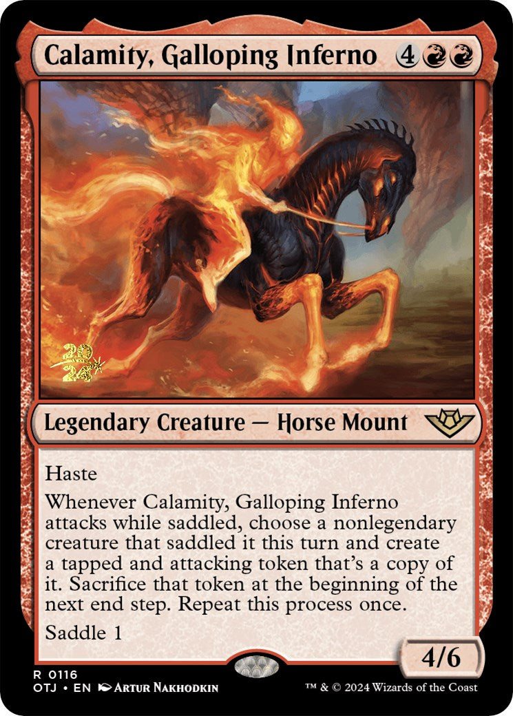 Calamity, Galloping Inferno [Outlaws of Thunder Junction Prerelease Promos] | Total Play