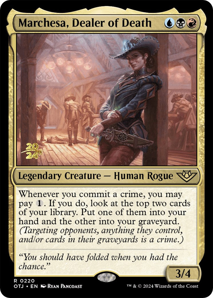 Marchesa, Dealer of Death [Outlaws of Thunder Junction Prerelease Promos] | Total Play