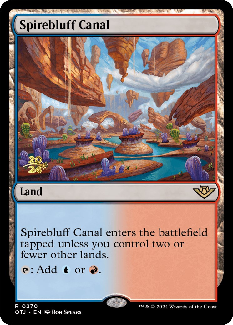 Spirebluff Canal (OTJ) [Outlaws of Thunder Junction Prerelease Promos] | Total Play