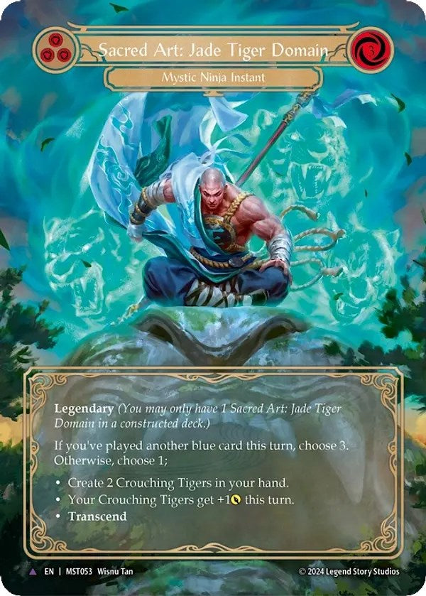 Sacred Art: Jade Tiger Domain (Marvel) [MST053] (Part the Mistveil)  Cold Foil | Total Play