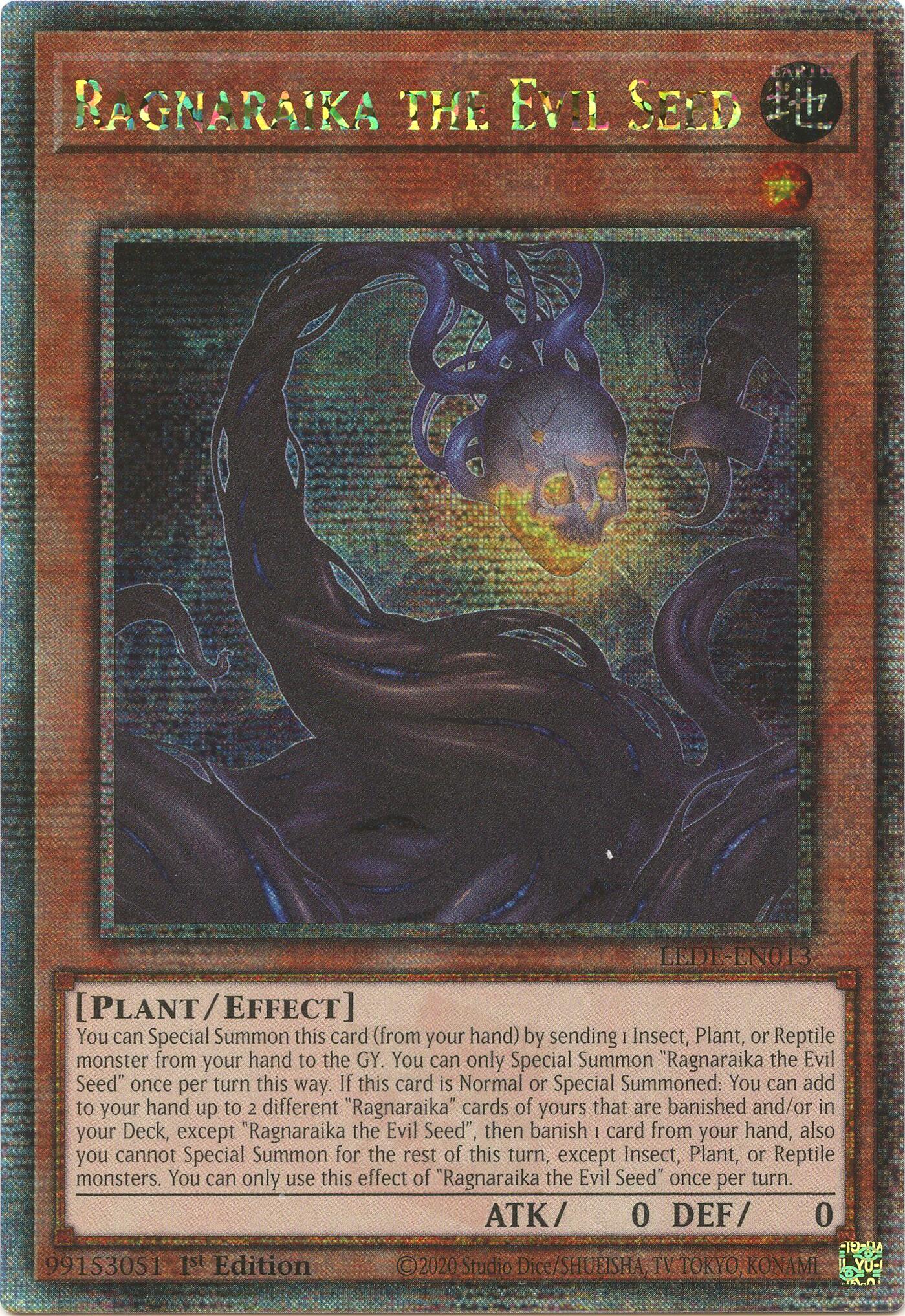 Ragnaraika the Evil Seed [LEDE-EN013] Quarter Century Secret Rare | Total Play