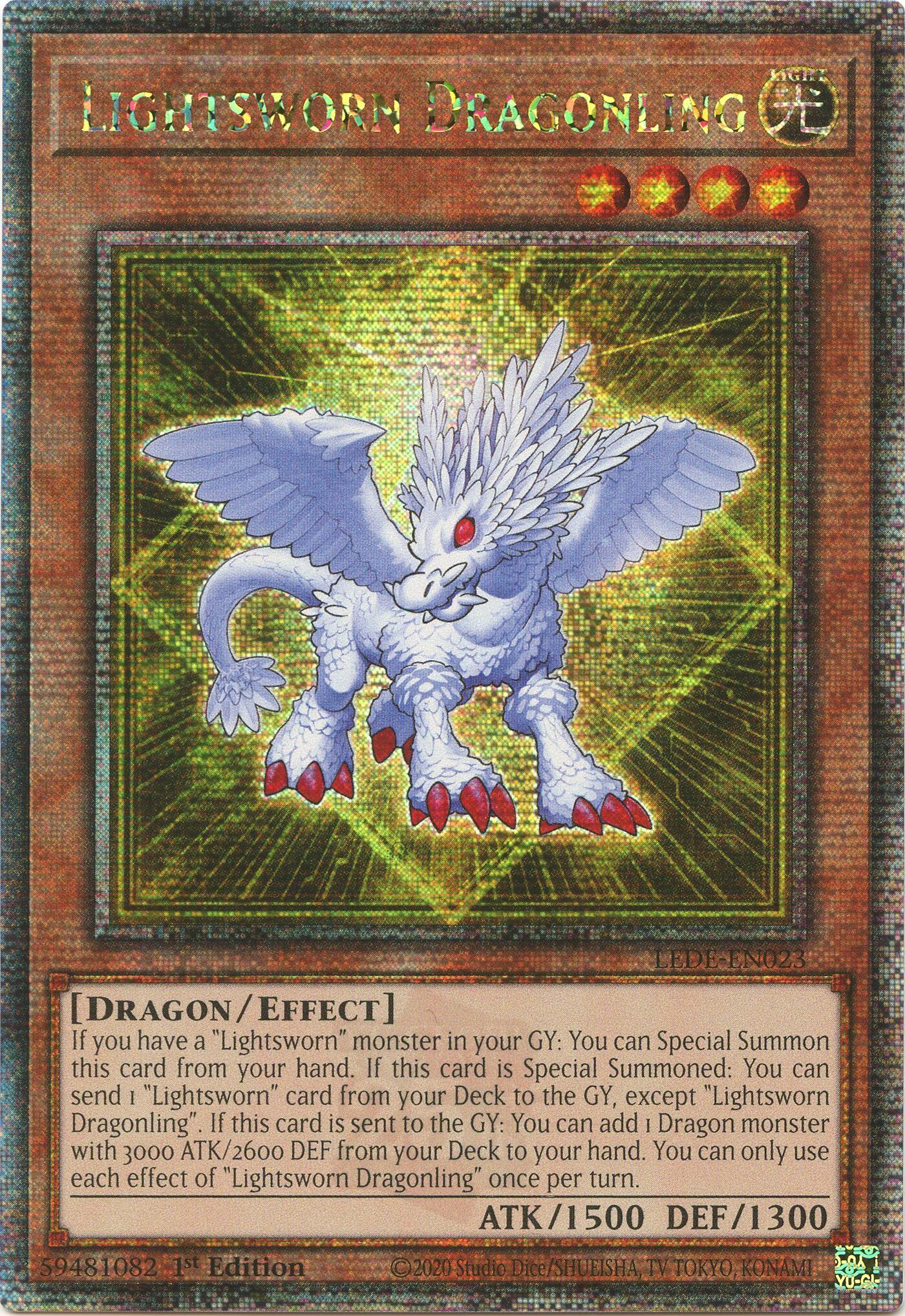 Lightsworn Dragonling (Quarter Century Secret Rare) [LEDE-EN023] Quarter Century Secret Rare | Total Play