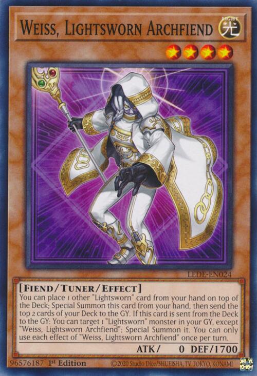 Weiss, Lightsworn Archfiend [LEDE-EN024] Common | Total Play