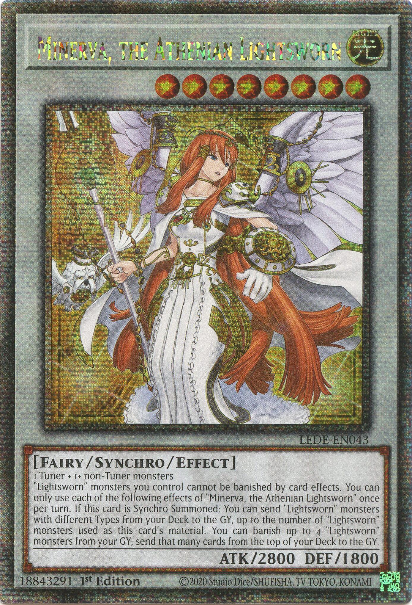 Minerva, the Athenian Lightsworn (Quarter Century Secret Rare) [LEDE-EN043] Quarter Century Secret Rare | Total Play