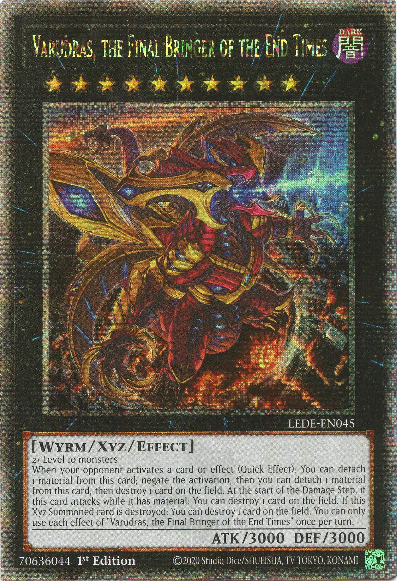 Varudras, the Final Bringer of the End Times (Quarter Century Secret Rare) [LEDE-EN045] Quarter Century Secret Rare | Total Play