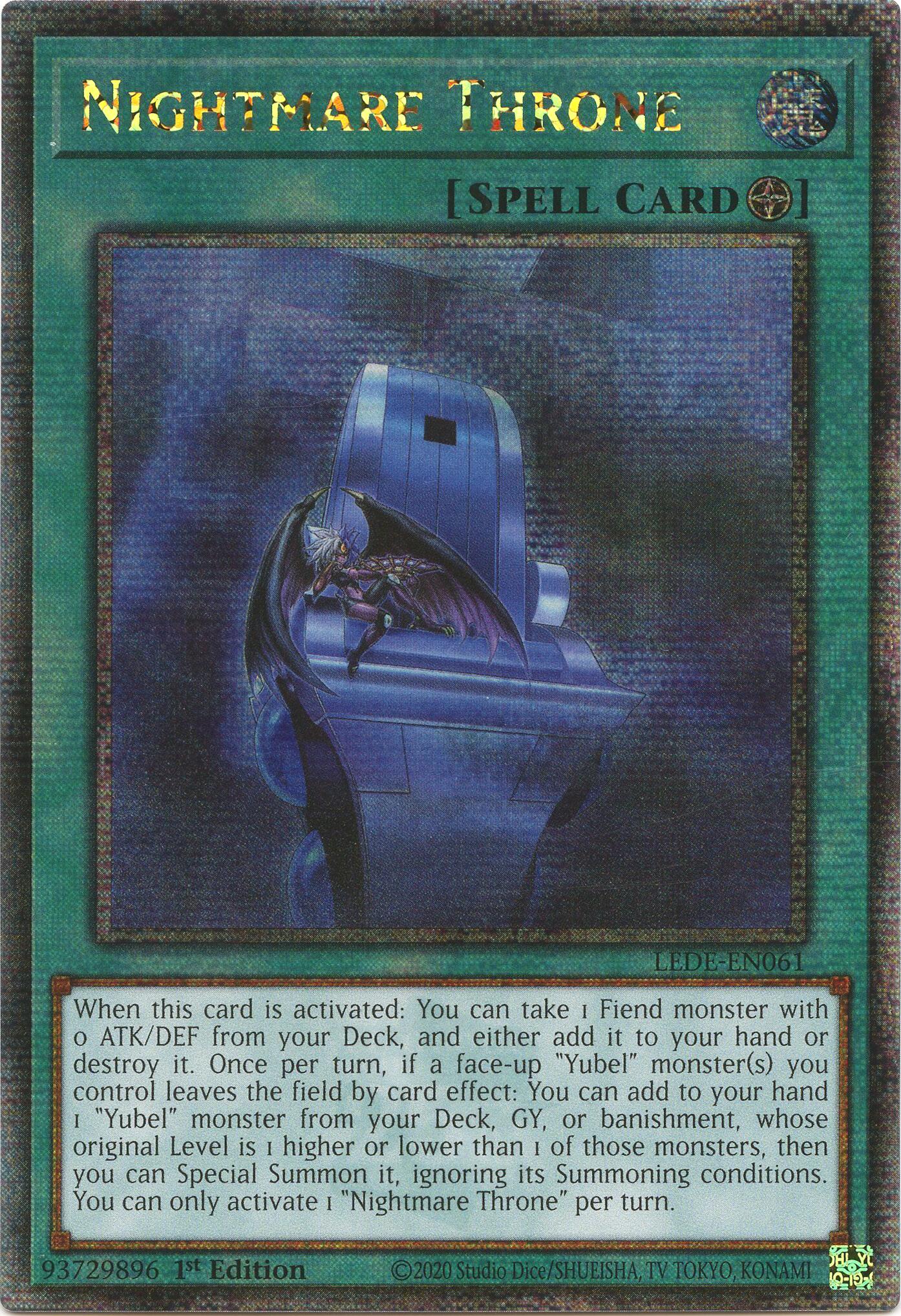 Nightmare Throne (Quarter Century Secret Rare) [LEDE-EN061] Quarter Century Secret Rare | Total Play