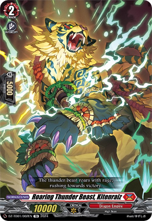 Roaring Thunder Beast, Kitenraiz (DZ-TD01/002EN) [Start Up Trial Deck: Dragon Empire] | Total Play
