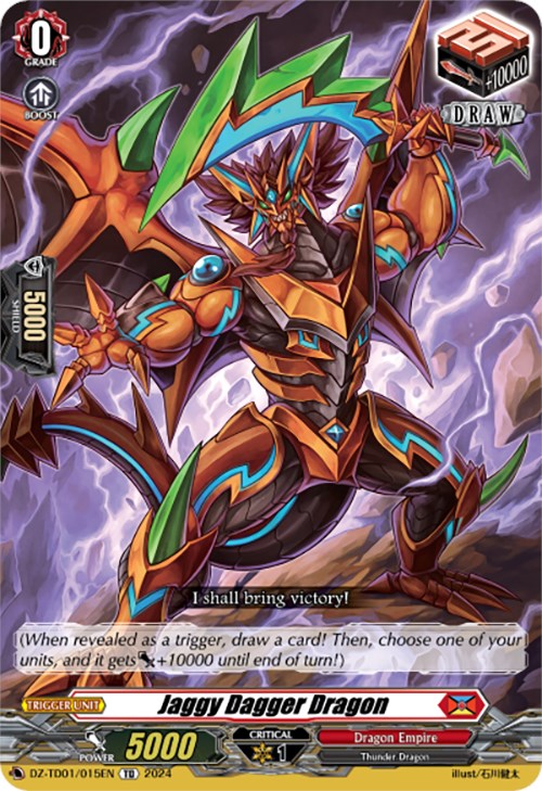 Jaggy Dagger Dragon (DZ-TD01/015EN) [Start Up Trial Deck: Dragon Empire] | Total Play