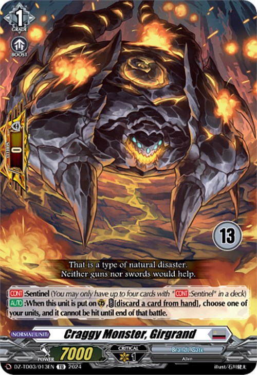 Craggy Monster, Girgrand (13) (DZ-TD03/013EN) [Start Up Trial Deck: Brandt Gate] | Total Play