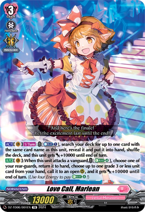 Love Call, Marlean (DZ-TD06/001EN) [Start Up Trial Deck: Lyrical Monasterio] | Total Play