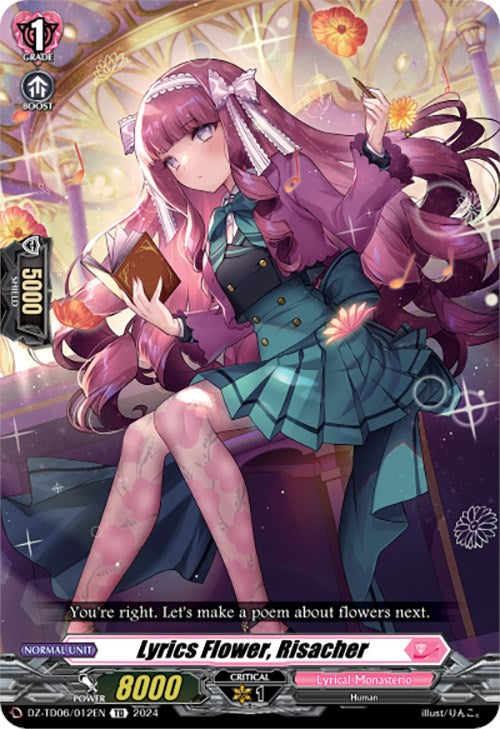 Lyrics Flower, Risacher (DZ-TD06/012EN) [Start Up Trial Deck: Lyrical Monasterio] | Total Play