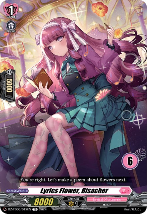 Lyrics Flower, Risacher (6) (DZ-TD06/012EN) [Start Up Trial Deck: Lyrical Monasterio] | Total Play